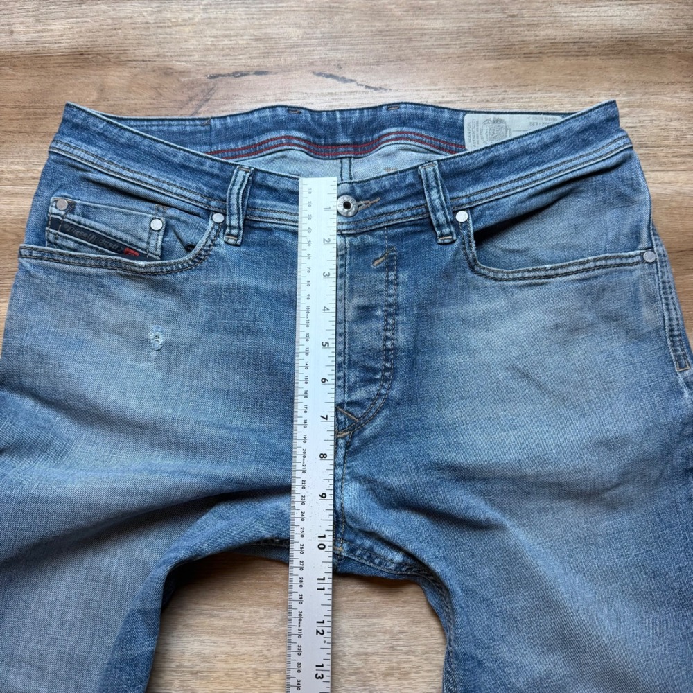 Diesel Waykee Jeans Mens 32x32 Blue Regular Straight Leg Stretch Denim 084NL - Picture 12 of 15